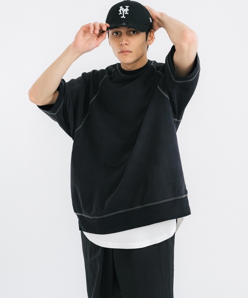 Ressaca（レサーカ）の「オーバーサイズ クルーネックルーズスウェット ビッグシルエット（スウェット・メンズ・ブラック/ブルー/ナチュラル/オレンジ・M/L）」の2枚目の写真