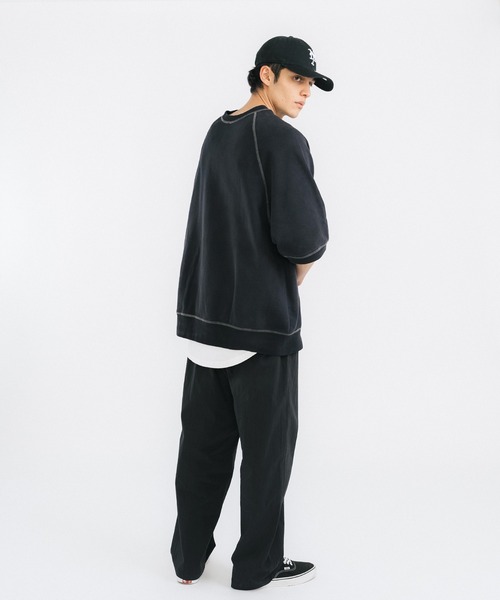 Ressaca（レサーカ）の「オーバーサイズ クルーネックルーズスウェット ビッグシルエット（スウェット・メンズ・ブラック/ブルー/ナチュラル/オレンジ・M/L）」の16枚目の写真