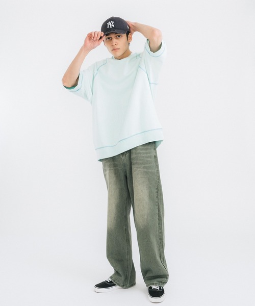 Ressaca（レサーカ）の「オーバーサイズ クルーネックルーズスウェット ビッグシルエット（スウェット・メンズ・ブラック/ブルー/ナチュラル/オレンジ・M/L）」の19枚目の写真