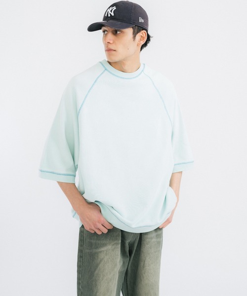 Ressaca（レサーカ）の「オーバーサイズ クルーネックルーズスウェット ビッグシルエット（スウェット・メンズ・ブラック/ブルー/ナチュラル/オレンジ・M/L）」の17枚目の写真