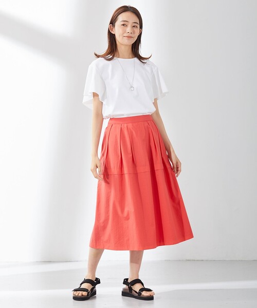J.PRESS（ジェイプレス）の「【WEB限定カラーあり・洗える】ライトタフタ フレアー スカート（スカート・レディース・ダークグリーン系/ネイビー系/オレンジ系・11/9/7）」の17枚目の写真