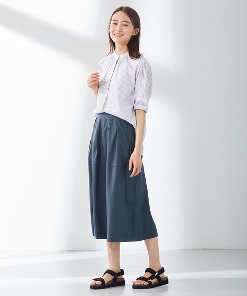 J.PRESS（ジェイプレス）の「【WEB限定カラーあり・洗える】ライトタフタ フレアー スカート（スカート・レディース・ダークグリーン系/ネイビー系/オレンジ系・11/9/7）」の21枚目の写真