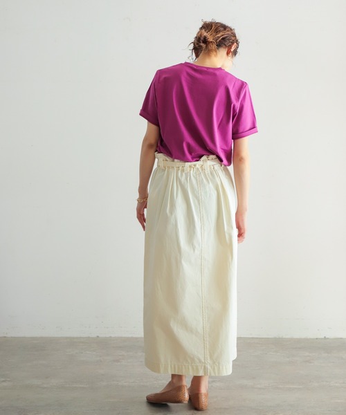 NOMBRE IMPAIR(ノンブルアンペール)の「版画風PT 半袖TEE(Tシャツ/カットソー・レディース・ホワイト/カーキ/ボルドー・FREE)」の14枚目の写真