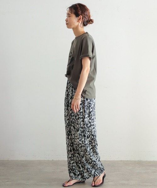 NOMBRE IMPAIR(ノンブルアンペール)の「版画風PT 半袖TEE(Tシャツ/カットソー・レディース・ホワイト/カーキ/ボルドー・FREE)」の19枚目の写真