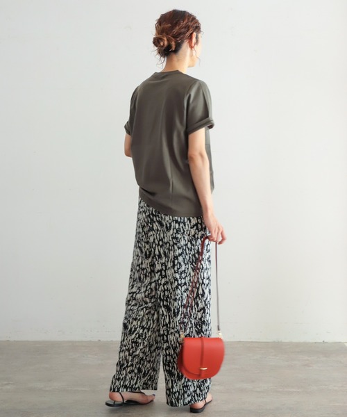 NOMBRE IMPAIR(ノンブルアンペール)の「版画風PT 半袖TEE(Tシャツ/カットソー・レディース・ホワイト/カーキ/ボルドー・FREE)」の18枚目の写真