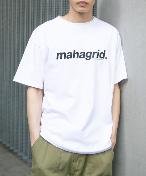 MAHAGRID（マハグリッド）の「【UNISEX】MAHAGRID／BASIC LOGO TEE　2277557（Tシャツ/カットソー・レディース・ホワイト/ブラック/パープル/チャコール・MEDIUM/LARGE/X-LARGE/SMALL）」の2枚目の写真