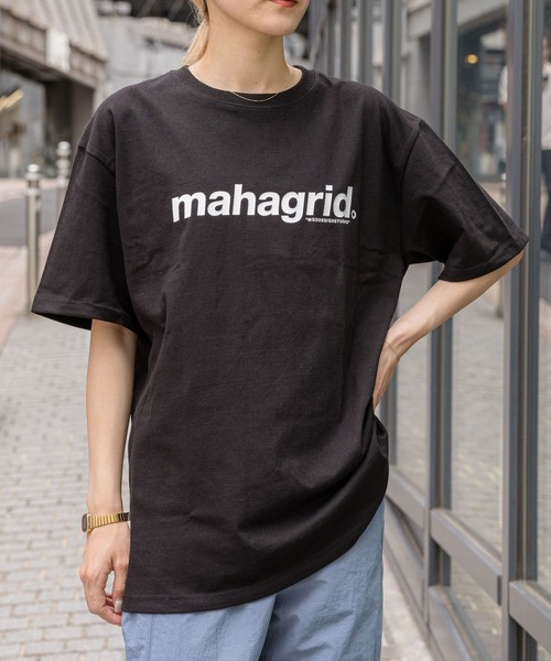 MAHAGRID（マハグリッド）の「【UNISEX】MAHAGRID／BASIC LOGO TEE　2277557（Tシャツ/カットソー・レディース・ホワイト/ブラック/パープル/チャコール・MEDIUM/LARGE/X-LARGE/SMALL）」の3枚目の写真