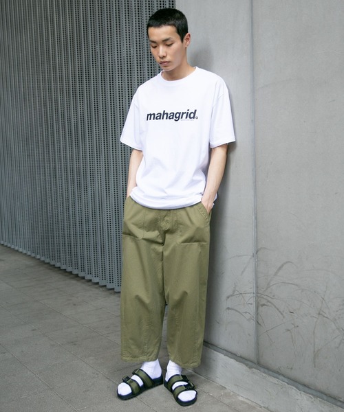 MAHAGRID（マハグリッド）の「【UNISEX】MAHAGRID／BASIC LOGO TEE　2277557（Tシャツ/カットソー・レディース・ホワイト/ブラック/パープル/チャコール・MEDIUM/LARGE/X-LARGE/SMALL）」の5枚目の写真