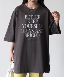 Riberry | シルケット風天竺ロゴプリントT(Tシャツ/カットソー)