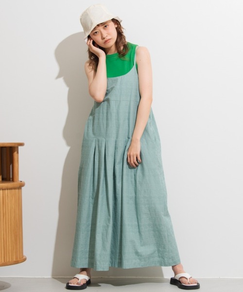 MERLOT(メルロー)の「ジオメトリック刺繍キャミワンピース(ワンピース・レディース・ホワイト/チャコールグレー/イエロー/ブルー・FREE)」の17枚目の写真