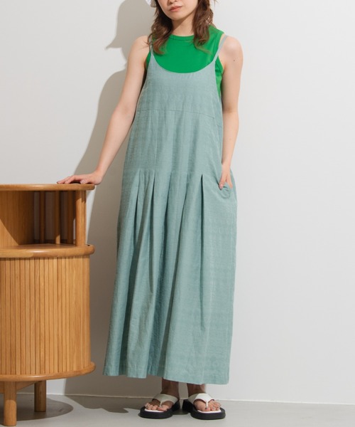 MERLOT(メルロー)の「ジオメトリック刺繍キャミワンピース(ワンピース・レディース・ホワイト/チャコールグレー/イエロー/ブルー・FREE)」の21枚目の写真