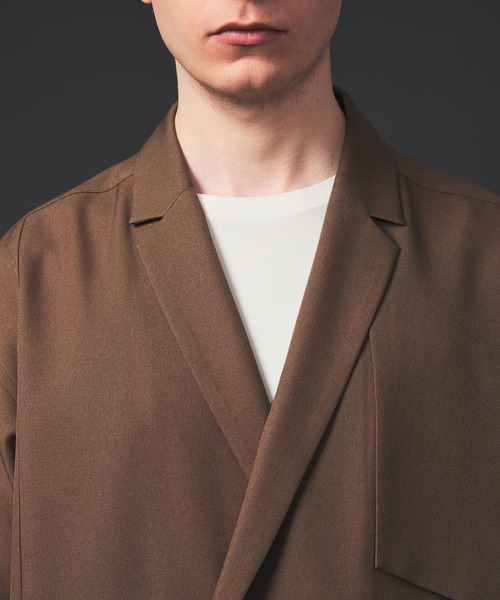 CITY TOKYO（シティトウキョウ）の「Reflax ファンクションダブルジャケット（テーラードジャケット・メンズ・ライトグレー/ブラウン/グレイッシュベージュ・1/2）」の20枚目の写真