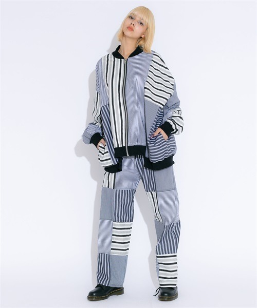 Candy Stripper（キャンディストリッパー）の「CND JUMBLE STRIPE パンツ（その他パンツ・レディース・ブラック/ブルー・2）」の22枚目の写真