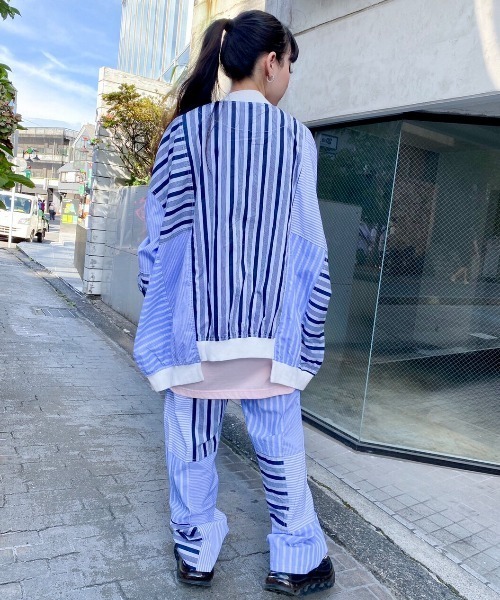 Candy Stripper（キャンディストリッパー）の「CND JUMBLE STRIPE パンツ（その他パンツ・レディース・ブラック/ブルー・2）」の4枚目の写真