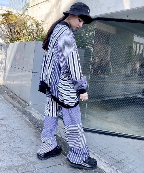 Candy Stripper（キャンディストリッパー）の「CND JUMBLE STRIPE パンツ（その他パンツ・レディース・ブラック/ブルー・2）」の9枚目の写真