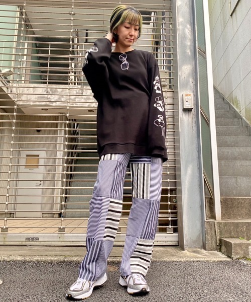 Candy Stripper（キャンディストリッパー）の「CND JUMBLE STRIPE パンツ（その他パンツ・レディース・ブラック/ブルー・2）」の12枚目の写真