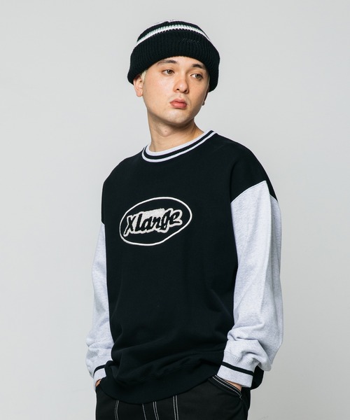 XLARGE（エクストララージ）の「STRIPED BEANIE（ニットキャップ/ビーニー・メンズ・ブラウン/ブラック/オリーブ・ONE SIZE）」の7枚目の写真