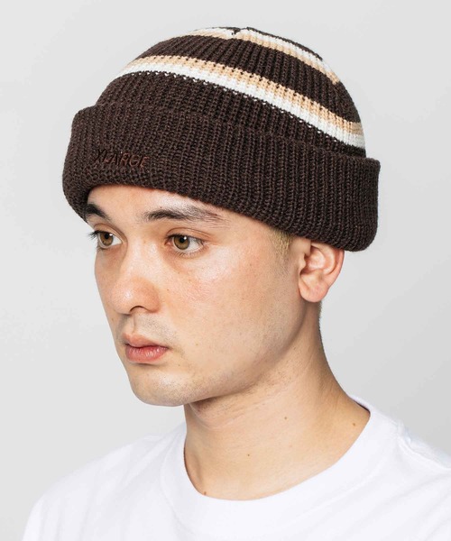 XLARGE（エクストララージ）の「STRIPED BEANIE（ニットキャップ/ビーニー・メンズ・ブラウン/ブラック/オリーブ・ONE SIZE）」の15枚目の写真