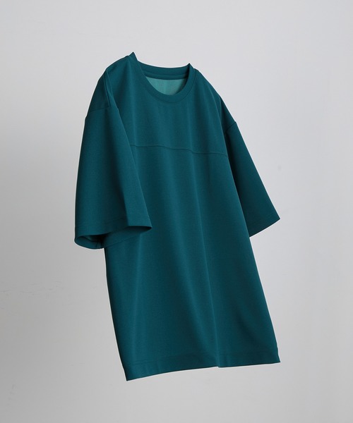 JUNRED(ジュンレッド)の「シルキードライハーフスリーブTシャツ(Tシャツ/カットソー・メンズ・チャコールグレー/ブルー/グリーン/ベージュ系その他・LL/M/L)」の4枚目の写真