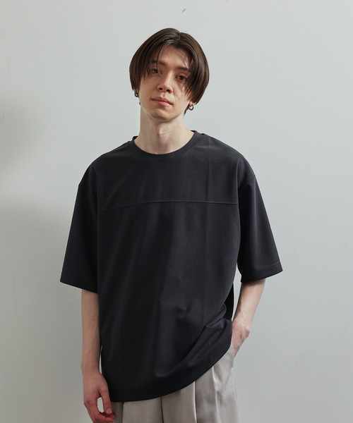 JUNRED(ジュンレッド)の「シルキードライハーフスリーブTシャツ(Tシャツ/カットソー・メンズ・チャコールグレー/ブルー/グリーン/ベージュ系その他・LL/M/L)」の17枚目の写真