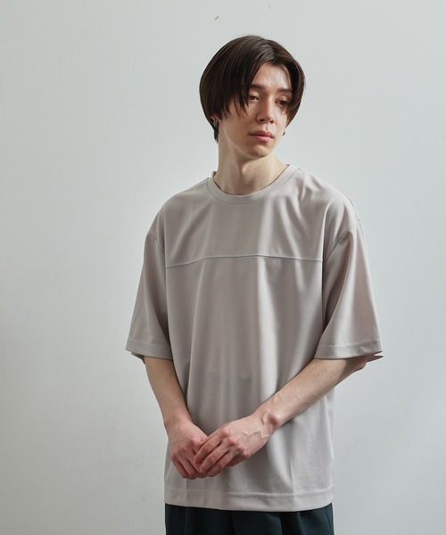 JUNRED(ジュンレッド)の「シルキードライハーフスリーブTシャツ(Tシャツ/カットソー・メンズ・チャコールグレー/ブルー/グリーン/ベージュ系その他・LL/M/L)」の14枚目の写真