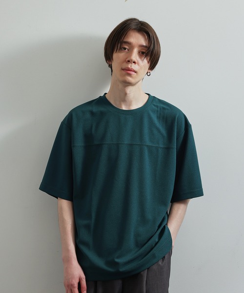 JUNRED(ジュンレッド)の「シルキードライハーフスリーブTシャツ(Tシャツ/カットソー・メンズ・チャコールグレー/ブルー/グリーン/ベージュ系その他・LL/M/L)」の11枚目の写真