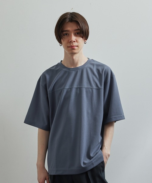 JUNRED(ジュンレッド)の「シルキードライハーフスリーブTシャツ(Tシャツ/カットソー・メンズ・チャコールグレー/ブルー/グリーン/ベージュ系その他・LL/M/L)」の20枚目の写真
