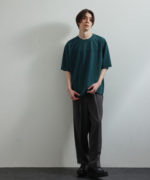 JUNRED(ジュンレッド)の「シルキードライハーフスリーブTシャツ(Tシャツ/カットソー・メンズ・チャコールグレー/ブルー/グリーン/ベージュ系その他・LL/M/L)」の12枚目の写真