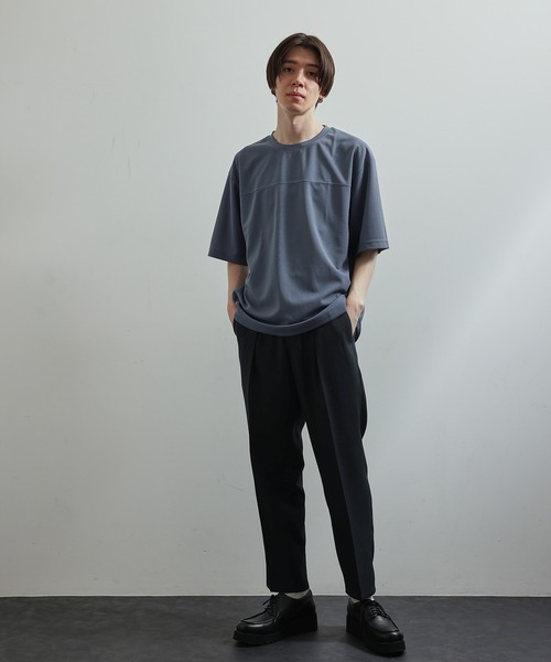 JUNRED(ジュンレッド)の「シルキードライハーフスリーブTシャツ(Tシャツ/カットソー・メンズ・チャコールグレー/ブルー/グリーン/ベージュ系その他・LL/M/L)」の21枚目の写真