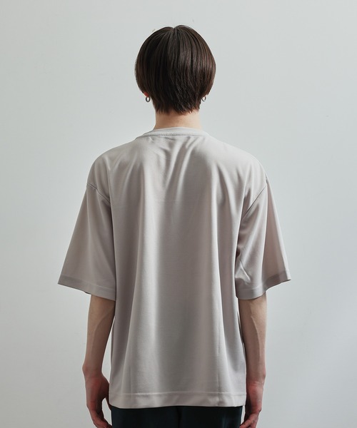 JUNRED(ジュンレッド)の「シルキードライハーフスリーブTシャツ(Tシャツ/カットソー・メンズ・チャコールグレー/ブルー/グリーン/ベージュ系その他・LL/M/L)」の7枚目の写真