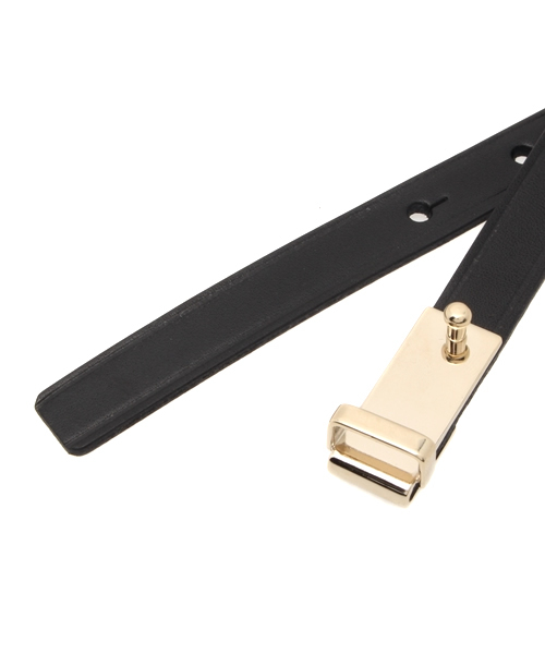 ELFORBR（エルフォーブル）の「スライドナローベルト（ベルト・レディース・ブラック/ブラウン/シルバー・FREE）」の4枚目の写真