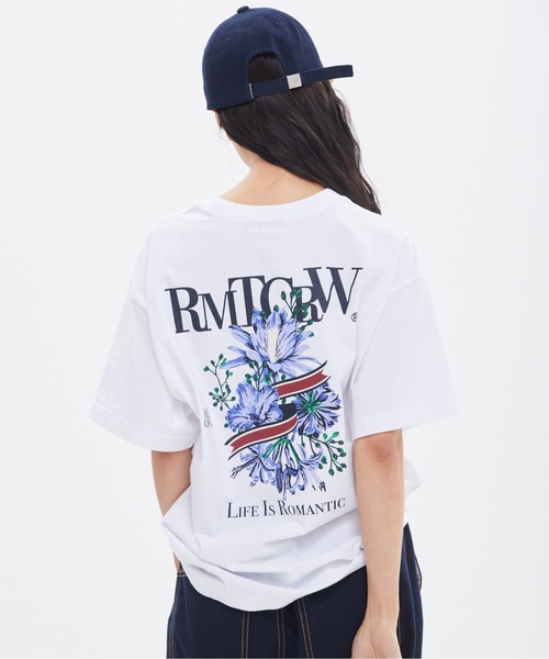 ROMANTIC CROWN(ロマンティッククラウン)の「【ROMANTIC CROWN】FLOWER RIBBON TEE / ロマンティッククラウン フラワー リボン グラフィック Tシャツ(Tシャツ/カットソー・メンズ・グリーン/ホワイト/ブラック・X-LARGE/SMALL/LARGE/MEDIUM)」の7枚目の写真