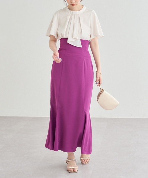 natural couture（ナチュラルクチュール）の「スカーフボータイフレア袖ブラウス（シャツ/ブラウス・レディース・グレイッシュベージュ/アイボリー/ブラウン/ミント/その他1/その他2/ネイビー・FREE）」の15枚目の写真