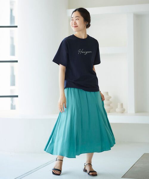 le.coeur blanc(ルクールブラン)の「Horizon Tシャツ(Tシャツ/カットソー・レディース・ネイビー/オフホワイト/ラベンダー・38)」の15枚目の写真