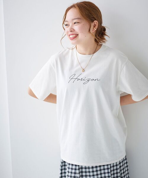 le.coeur blanc(ルクールブラン)の「Horizon Tシャツ(Tシャツ/カットソー・レディース・ネイビー/オフホワイト/ラベンダー・38)」の19枚目の写真