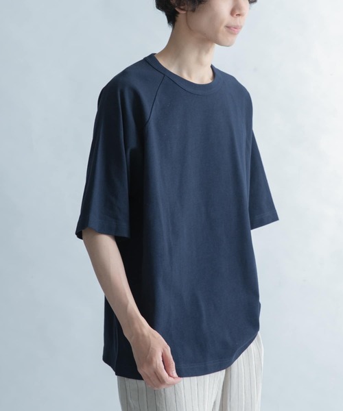 FORK&SPOON（フォークアンドスプーン）の「FORK&SPOON　ラグランスリーブTシャツ（Tシャツ/カットソー・メンズ・ネイビー/ピンク系その他・4/5）」の2枚目の写真