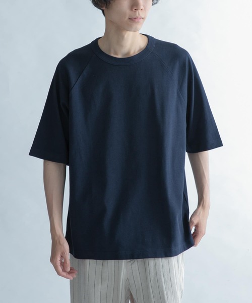 FORK&SPOON（フォークアンドスプーン）の「FORK&SPOON　ラグランスリーブTシャツ（Tシャツ/カットソー・メンズ・ネイビー/ピンク系その他・4/5）」の3枚目の写真