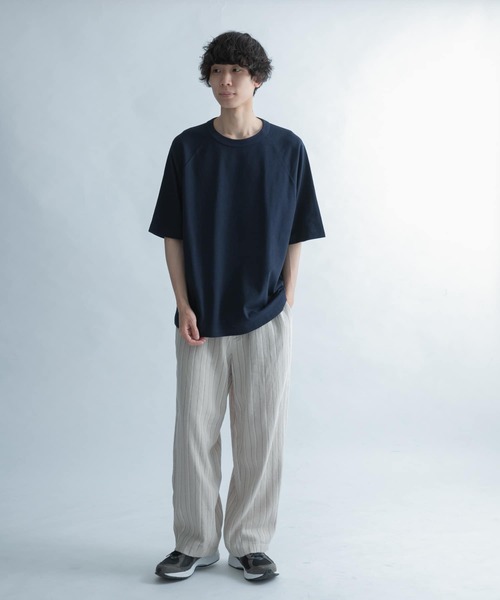 FORK&SPOON（フォークアンドスプーン）の「FORK&SPOON　ラグランスリーブTシャツ（Tシャツ/カットソー・メンズ・ネイビー/ピンク系その他・4/5）」の8枚目の写真