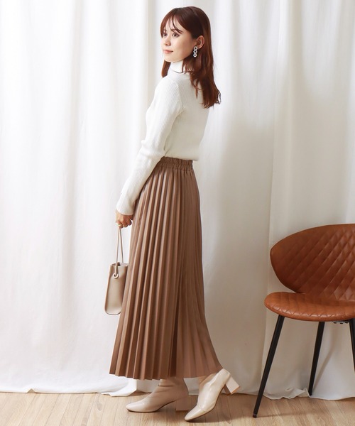 libelle more(リベル モア)の「ランダムリブタートルニット(ニット/セーター・レディース・ブラック/オフホワイト/マスタード/モカ/ラベンダー・M/L)」の14枚目の写真