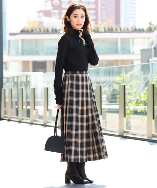 B:MING by BEAMS（ビーミングバイビームス）の「B:MING by BEAMS / プリーツミックス スカート 22AW（スカート・レディース・ブラウン系/ネイビー系/イエロー系・SMALL/MEDIUM）」の17枚目の写真