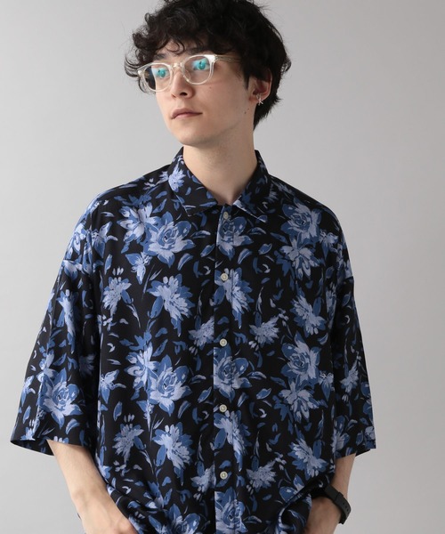 RAGEBLUE（レイジブルー）の「レーヨンフラワーシャツ（シャツ/ブラウス・メンズ・ホワイト/ブラック/グリーン・MEDIUM/LARGE）」の14枚目の写真