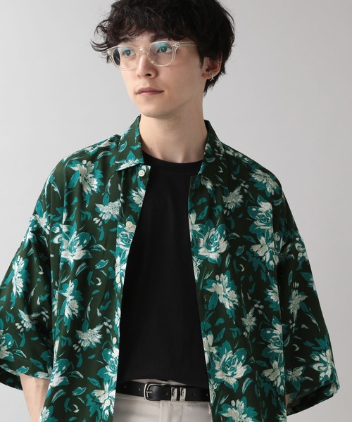 RAGEBLUE（レイジブルー）の「レーヨンフラワーシャツ（シャツ/ブラウス・メンズ・ホワイト/ブラック/グリーン・MEDIUM/LARGE）」の17枚目の写真