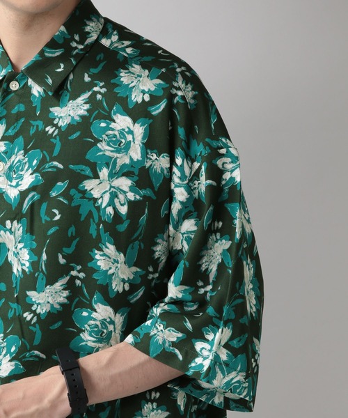 RAGEBLUE（レイジブルー）の「レーヨンフラワーシャツ（シャツ/ブラウス・メンズ・ホワイト/ブラック/グリーン・MEDIUM/LARGE）」の22枚目の写真