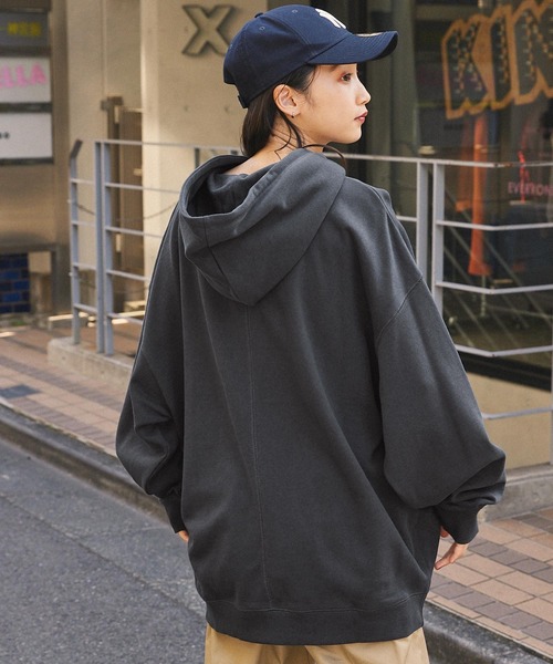 Dickies/ディッキーズ サテンカレッジロゴ刺繍 裏毛オーバーサイズ