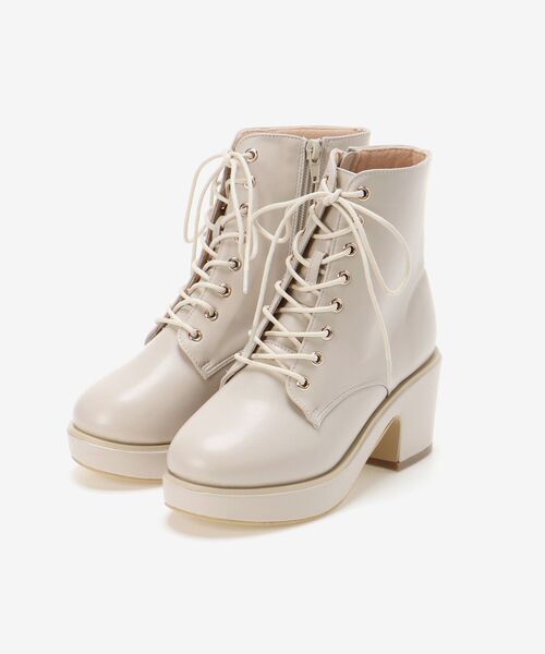 MAJESTIC LEGON（マジェスティックレゴン）の「ボリュームレースアップブーツ（ブーツ・レディース・ブラック/アイボリー・SMALL/MEDIUM/LARGE/X-LARGE）」の12枚目の写真