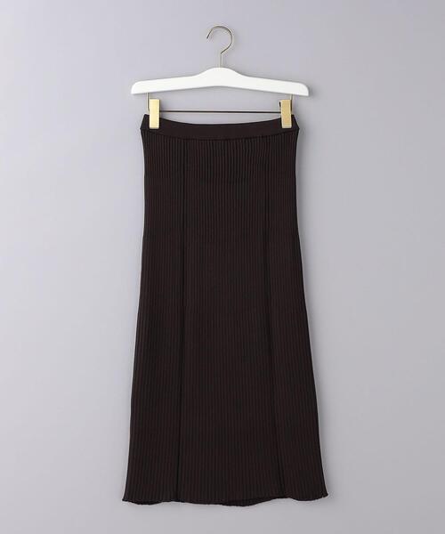 UNITED ARROWS（ユナイテッドアローズ）の「C/P フィット リブニット スカート（スカート・レディース・ネイビー/ダークブラウン・FREE）」の11枚目の写真