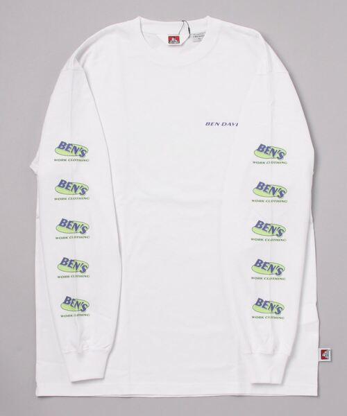 BEN DAVIS（ベンデイビス）の「[BEN DAVIS/ベンデイビス] アイキャッチオーバルバックロゴ ロングスリーブTシャツ（Tシャツ/カットソー・レディース・ホワイト/ブルー/ブラック・L/M/XL）」の10枚目の写真