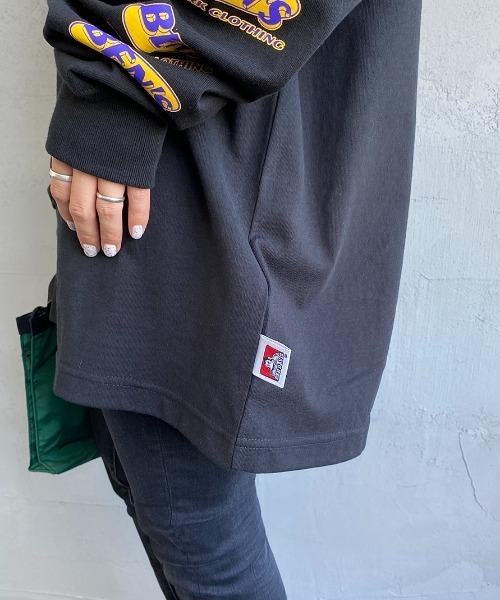 BEN DAVIS（ベンデイビス）の「[BEN DAVIS/ベンデイビス] アイキャッチオーバルバックロゴ ロングスリーブTシャツ（Tシャツ/カットソー・レディース・ホワイト/ブルー/ブラック・L/M/XL）」の16枚目の写真