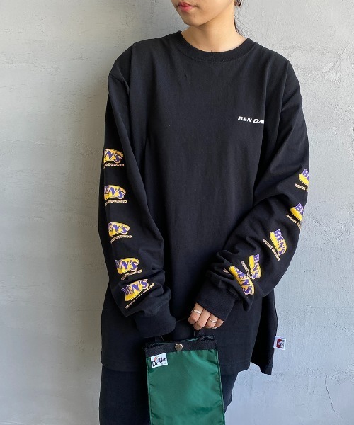 BEN DAVIS（ベンデイビス）の「[BEN DAVIS/ベンデイビス] アイキャッチオーバルバックロゴ ロングスリーブTシャツ（Tシャツ/カットソー・レディース・ホワイト/ブルー/ブラック・L/M/XL）」の15枚目の写真