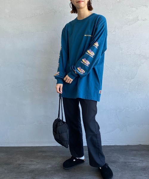 BEN DAVIS（ベンデイビス）の「[BEN DAVIS/ベンデイビス] アイキャッチオーバルバックロゴ ロングスリーブTシャツ（Tシャツ/カットソー・レディース・ホワイト/ブルー/ブラック・L/M/XL）」の18枚目の写真